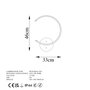 Opviq Moon - 13329 Lámpara de pared con acabado dorado y LED integrado